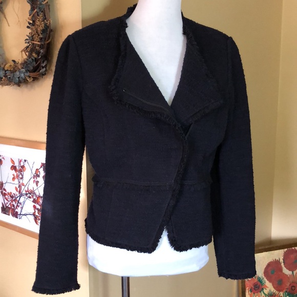 WHBM Whitehouse Blackmarket size Small Slight peplum Side-Zipper Front Career - Picture 2 of 16